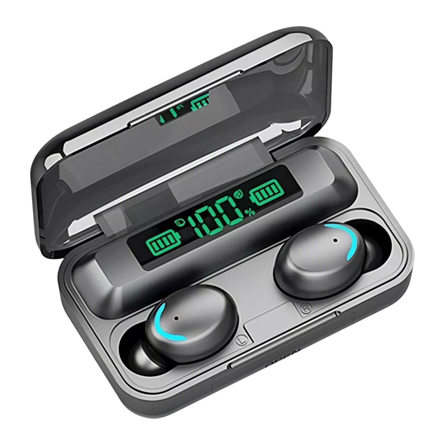 Audifonos In-ear Inalambricos Keluona F9-5 Bluetooth Tactil Cancelacion De Ruido Color Negro Con Luz Led